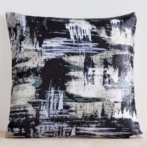 WEST ELM PILLOW WITH INSERT/ SIZE: 18"X18" SQUARE/ COLOR: MULTICOLOR